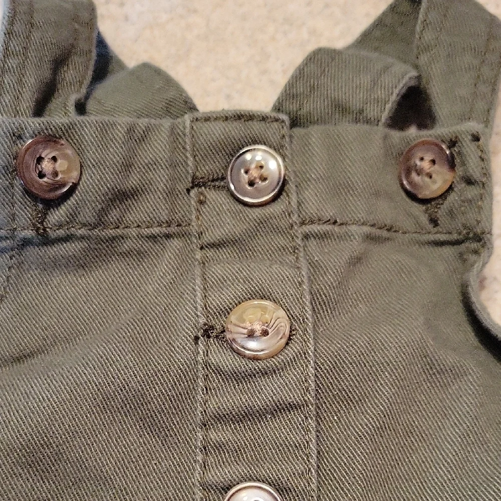 Wonder Nation Olive Green Button-Up Dress SIZE 18 MONTHS